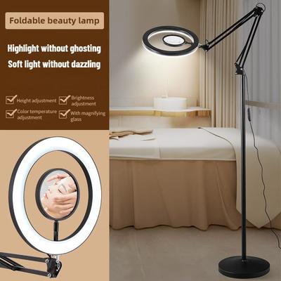Foldable Professional Beauty Lamp Nail Art Tattoo LED Floor Standing Work Light Intelligent Eye Protection Fill Light