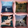 Funny Silly Animal Cartoon Cushion Cover Comfortable Durable Pillow Cover MultiScene for Home Office Car Sofa