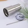 New 20oz Bingba Cup Double-layer vacuum with straw car cup Outdoor car portable 304 thermos cup