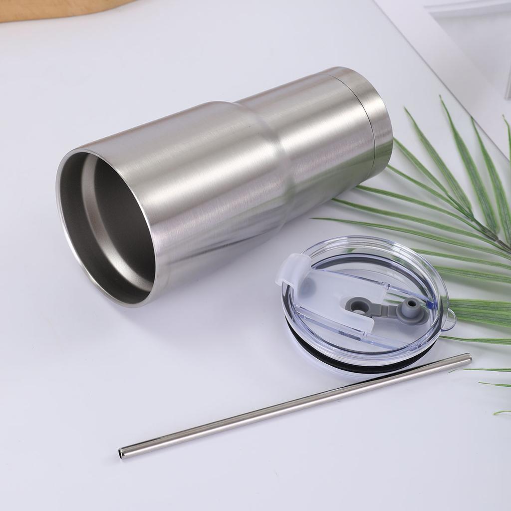 New 20oz Bingba Cup Double-layer vacuum with straw car cup Outdoor car portable 304 thermos cup