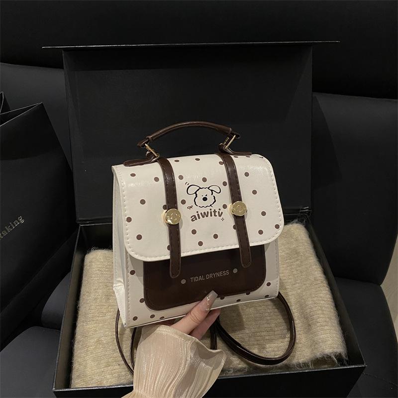 

Korean version ins versatile casual multi-functional backpack women s fashion girl cute personality advanced messenger bag белый