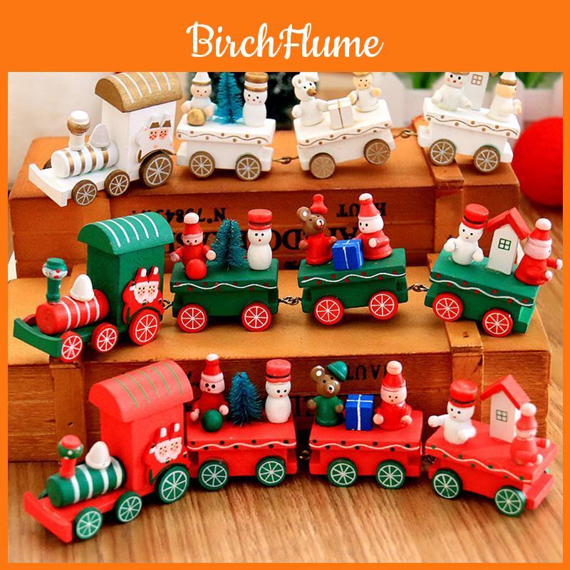 Delizioso Treno di Legno Decorazione Natalizia Regalo Ideale per le Feste per Bambini e Scuole