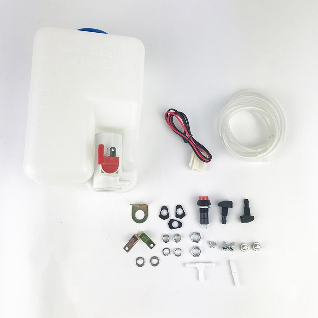 Universal Windscreen Washer Bottle Kit 12V Ideal for VW Beetle Classic Cars