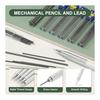 PATIKIL 2pcs 1.3mm Mechanical Pencils, Automatic Metal Holder Drafting Sketch Woodworking Pencils, White, Wear-Resistant, Sturdy, Waterproof,