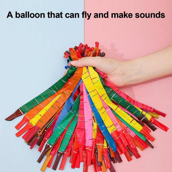 Rocket Balloons with Pump Flying Balloon with Whistling Noise Assorted Colors Long Screaming Balloon for Birthdays Events Parties