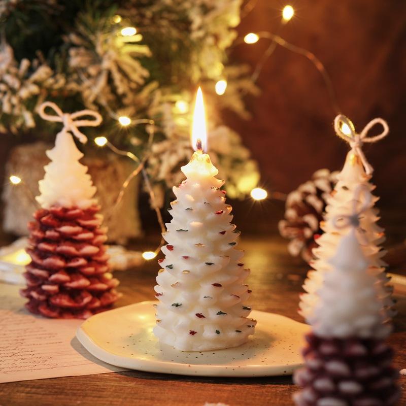 Hot-Selling Cross-Border Christmas Tree Scented Candle Soy Wax DIY Atmosphere Decoration Christmas Gift