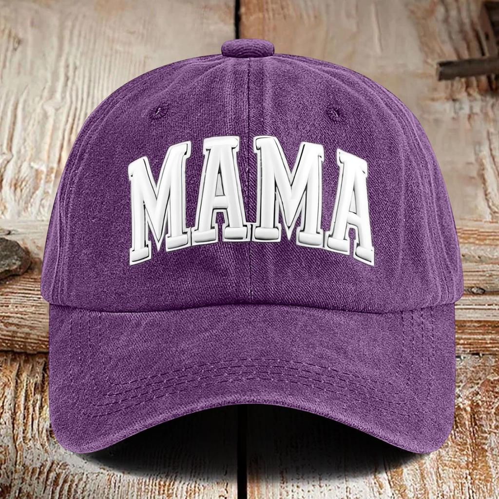 Washed Cotton Printed Hat For Vintage Baseball Cap And Soft Top Hat