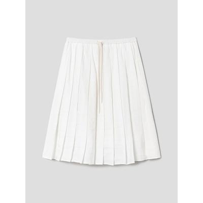Pleated String Skirt White
