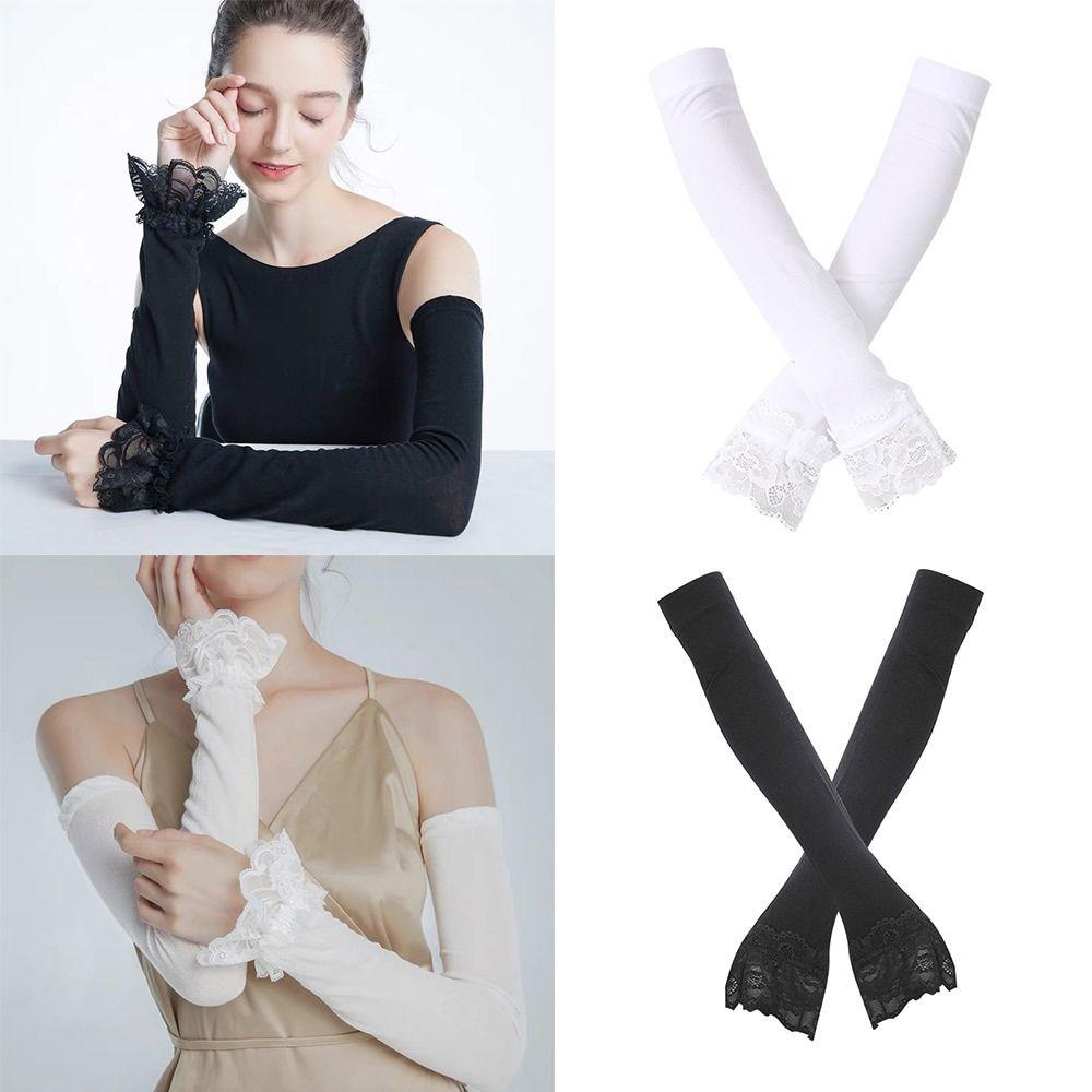 Sommer Kühlende Armstulpen Lange Handschuhe Sonnenschutz Ärmel Sonnenschutz Ärmel Eisseide Ärmel