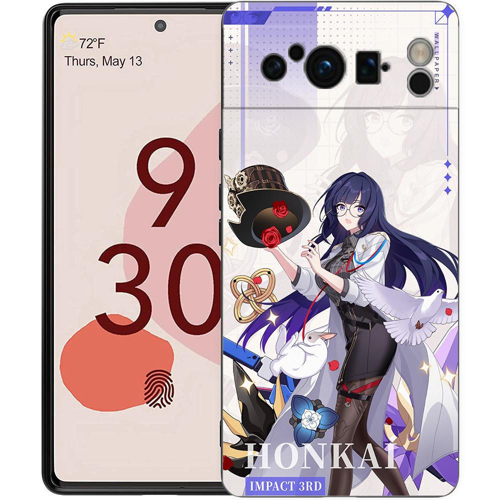 Honkai Impact 3rd Phone Case For Google Pixel 8 A 7 6 Pro 6A 5G Black Soft Shockproof Back Cover Silicone TPU Shell Coque