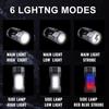 Solar LED Flashlight, Rechargeable Torch with Digital Power Indicator, Portable Light for Camping, Hiking, Home and Emergency Use