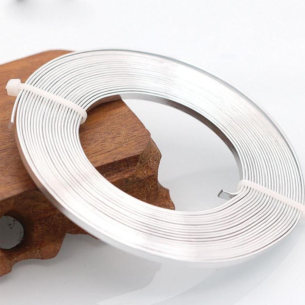 Aluminiumdraht für Bastelarbeiten Flexibler Flacher Farbiger Aluminium-Basteldraht Kabel Bastelbedarf für Gartenarbeit Modellbau Heimdeko