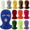 3-Hole Knitted Thermal Face Mask Winter Warm Neck Protection Head Cover Windproof Mask for Cycling Skiing Other Outdoor Sports
