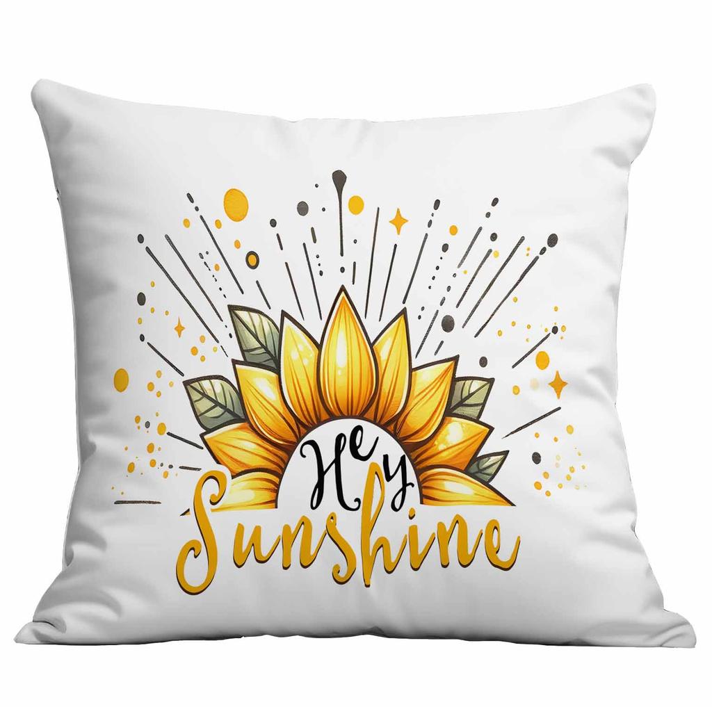 Retro Sunflower Sun Pillow Case Home Sofa Cushion Pillow Case