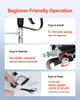 VEVOR Stand Airless Paint Sprayer, 650W, 3000PSI High Pressure Airless Sprayer with Cart, Cleaning Brush, Hose, Extension Rod, Nozzles