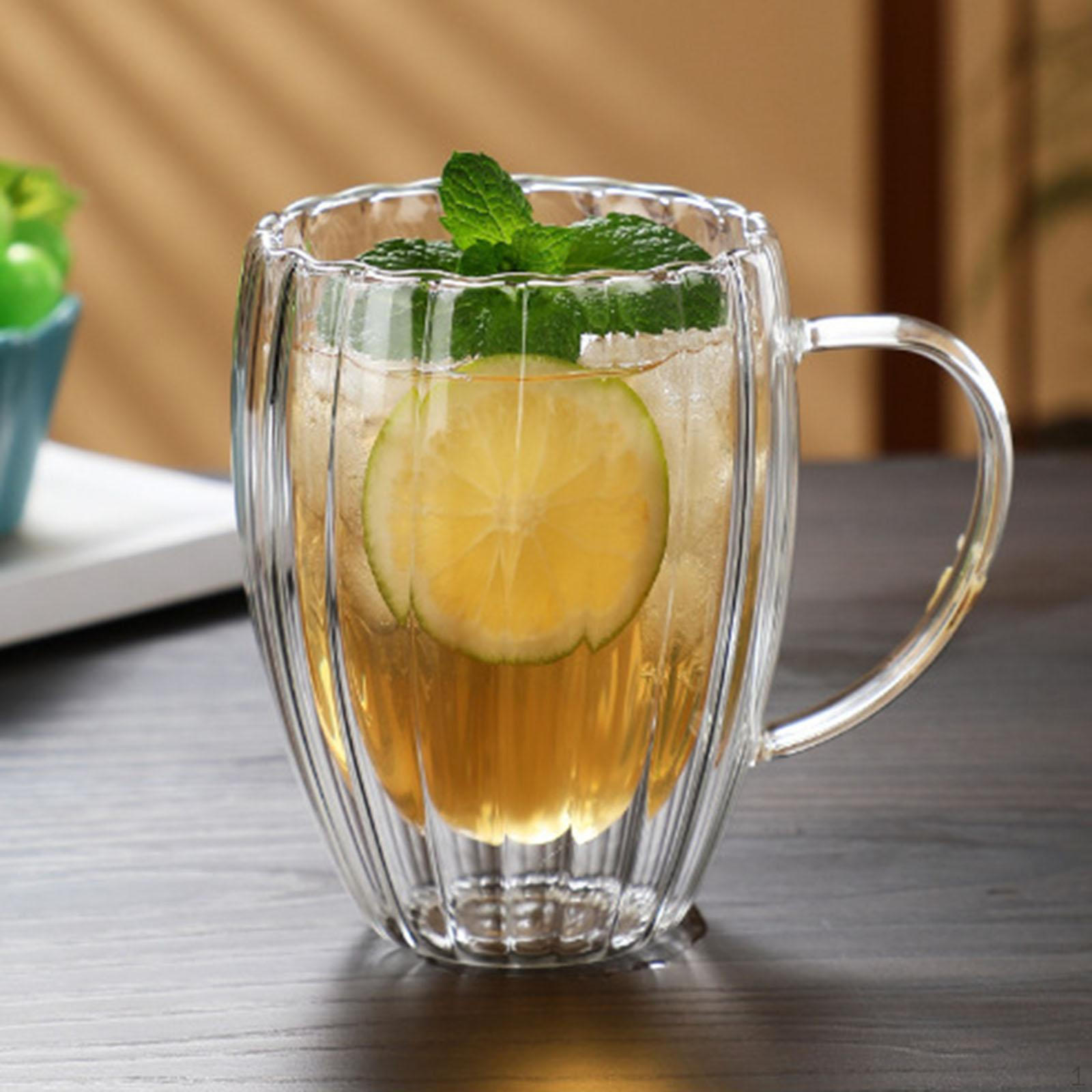 

Кофейная кружка Прозрачное стекло Утро для чая Сок Молоко Латте 350ml