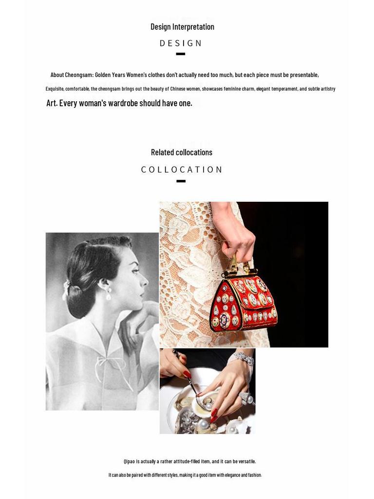 Elegant Powder-Color Qipao - Women's 2025 Autumn Ladylike Daily Wear