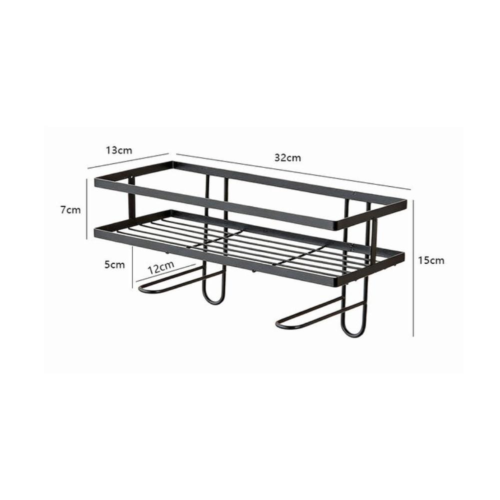 Waterproof Iron Wall Shelf for Bathroom Toilet Storage Organizer for Shampoo Toiletries and Bath Accessories Organization