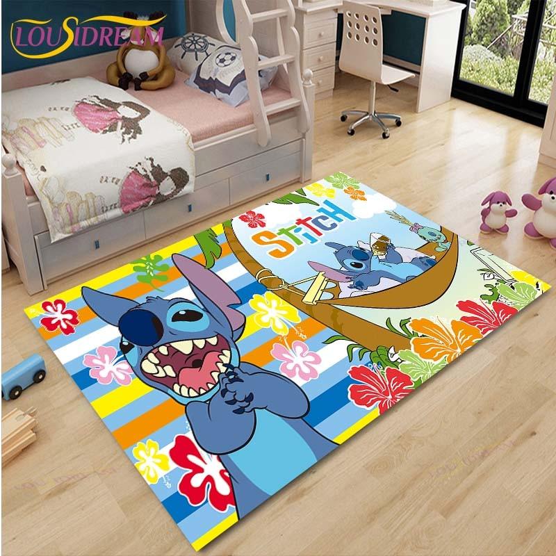 Anime Stitch Carpet Kids Carpets Living Room Tea Table Mats Bedroom Rug Washable Floor Mats Household Area Mat