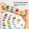 Early Education Cartoon Pattern Rotating Building Blocks Toy For Kids 3D Puzzle Game Brain Training Gift For Preschoolers Age 3 4 5