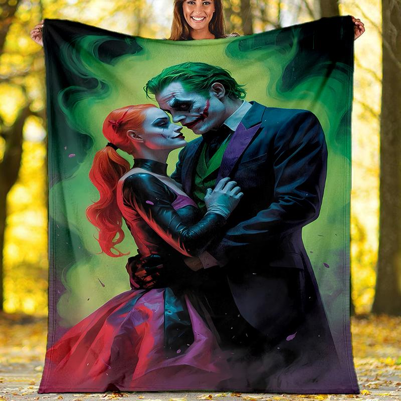 Joker Theme Printed Blanket - Perfect for Couch, Bed, Travel & Outdoor Use | Machine Washable, Cozy & Durable.