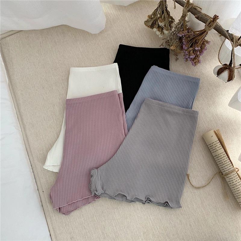 Women's Lightweight Ice Silk Anti-Exposure Seamless Ribbed Leggings - Versatile for Indoor & Outdoor Wear