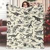 Cartoon Dinosaur Pattern Print Throw Blanket Soft Sofa Home Lounge Blanket Workstation Outdoor Patio Birthday Anniversary Gifts