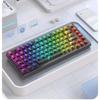Transparent Mechanical Keyboard Customized Wired RGB Hot Pluggable Glass Axis Gaming Esports Keyboard High Penetration Key Cap
