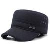 Middle-Aged Men's Hat Winter Warm Ear Protection Cotton Hat Thick Wool Flat Top Hat Outdoor Sports Hat