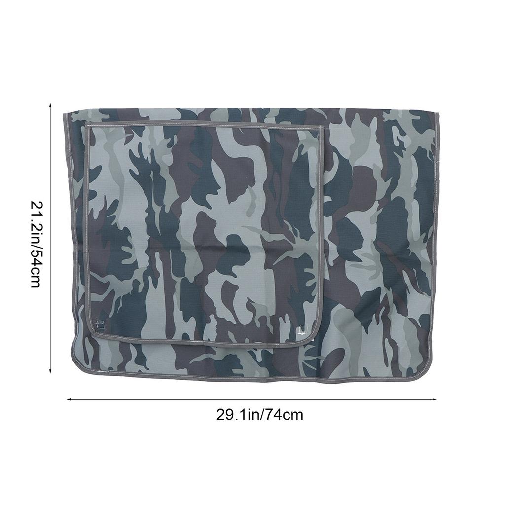 Housse Unité Extérieure de Climatiseur Robuste Imperméable Anti-poussière Polyester 74x54x26cm Gris Camouflage Toutes Saisons