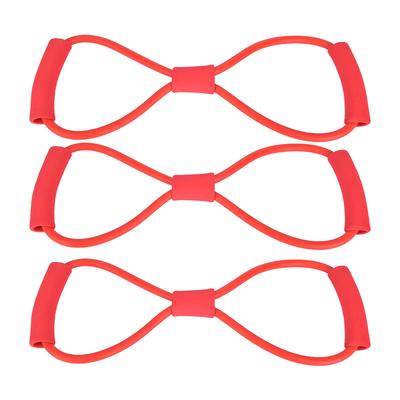 3Pcs Domestic 8 Shaped Pull Rope Chest Expander Exercise Stretching Strap Body Shaping Yoga Fitness Equipmentred