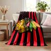 Chicago Blackhawks Blanket Flannel Blanket Soft Cozy Plush Throw for Sofa Bed Lightweight Home Decoration