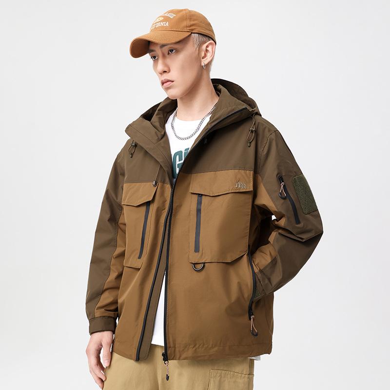 Heren American-Style Trendy Windjack - Lente 2026 Werkkleding, Grote Maten, Voor Lente & Herfst