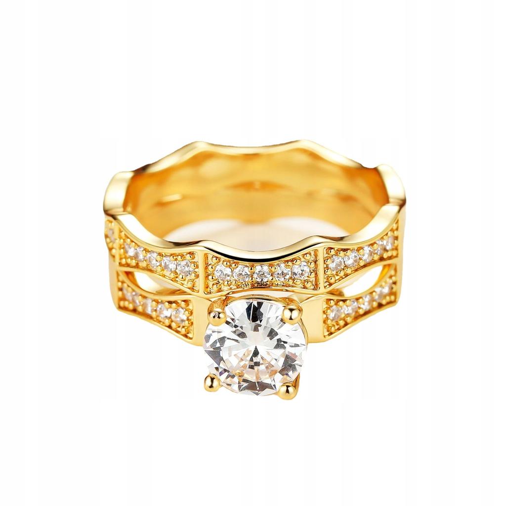 Gold Wedding Rings Couple Gold Plated Steel S.17/19