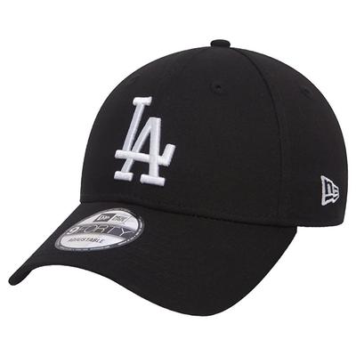 Gorra de béisbol New Era 940 9FORTY con ajuste de talla única de algodón de Los Ángeles, sin género, para hombre y mujer (Blanco negro) [Artículo]