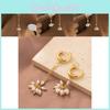 Asymmetrical Pearl Modern Earrings For Women Gold Plated Design Geometric