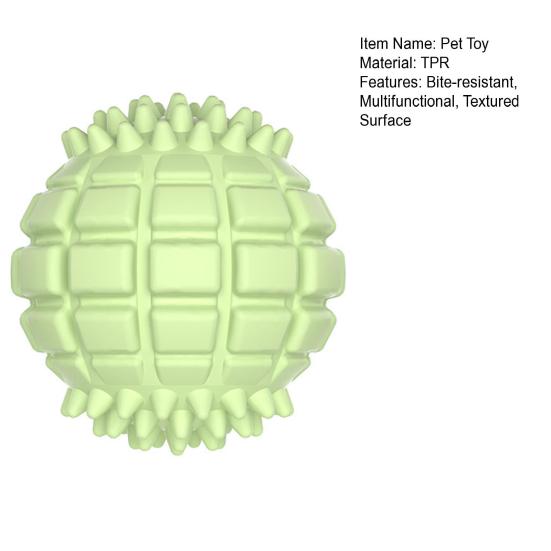 Squeaky Dog Ball Toy Spiky Textured Ball Dog Chew Toy Teeth Cleaning Toy for Dogs Outdoor Training Interactive Fetch Play