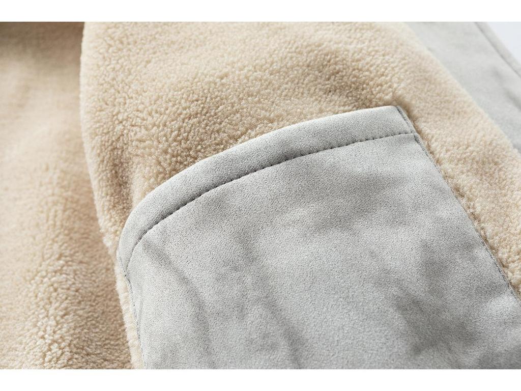 Men's Plush Fleece-Lined Suede Lapel Jacket: Business Casual, Versatile, Loose-Fit, Fashionable, Comfortable.