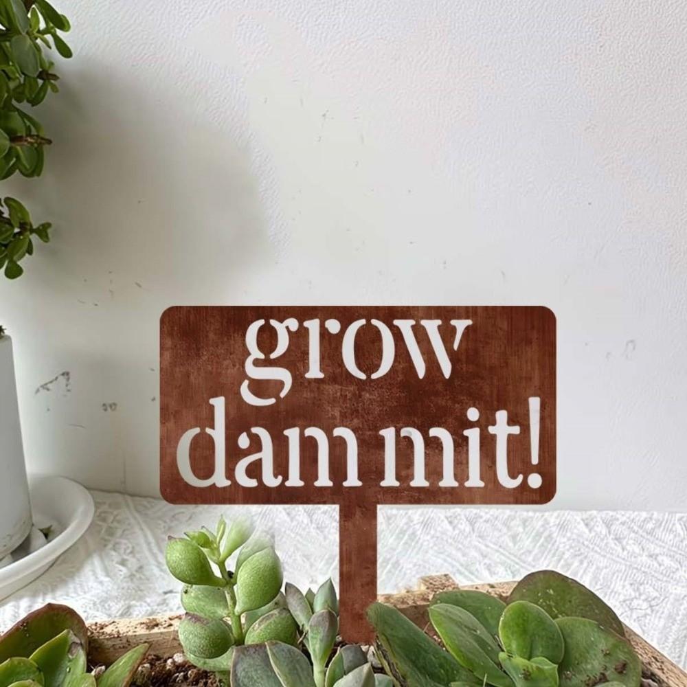 Vintage Metal Garden Stake Decorative Metal Yard Sign Garden Art Garden Sign Garden Use