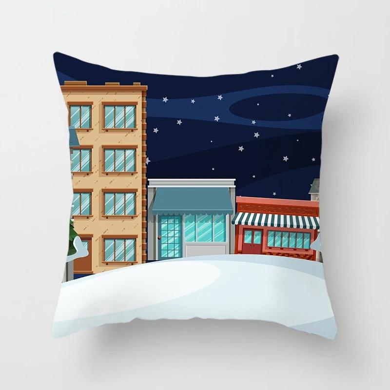 New Year and Christmas Decorative Pillowcases Home Living Room Sofa Cushion Covers Bedroom Room Decorative Pillowcases