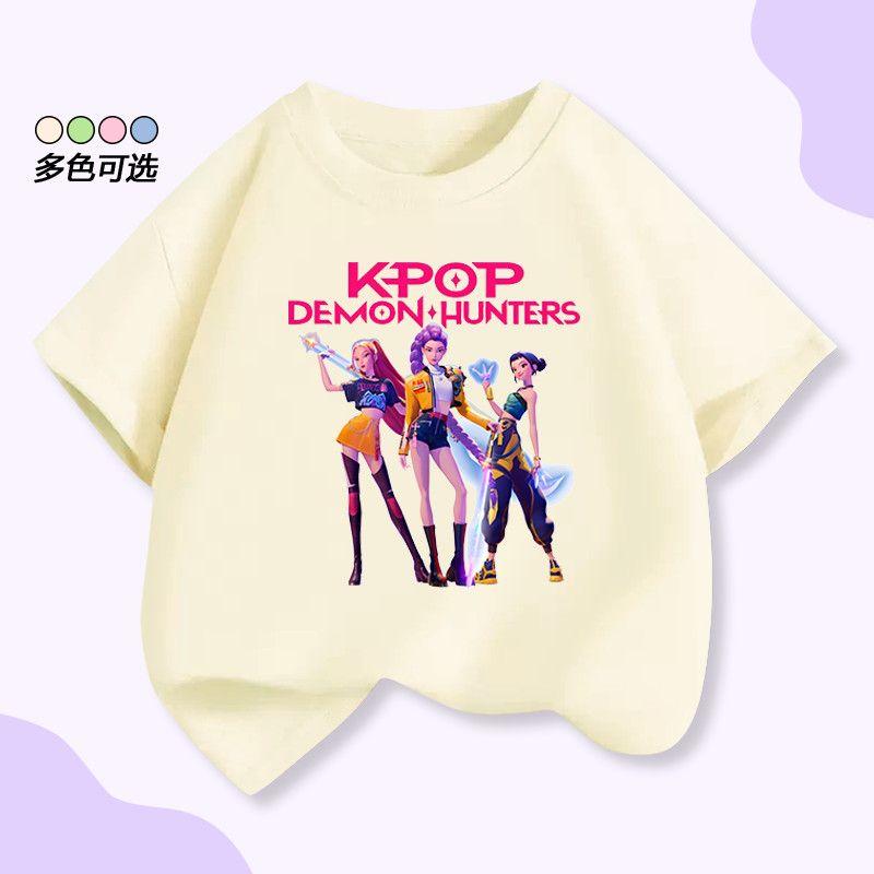 Girls' Casual Witch Hunt Team Short-sleeved T-shirt Summer Children's Fashion Top