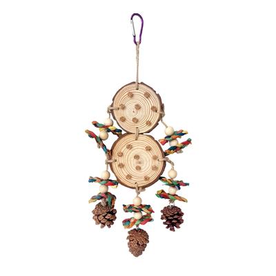 Interaction Bird Chewing Cork Activity Toy Hanging Accessory Foraging Toy For Parrots Beak Training Cage Entertainment