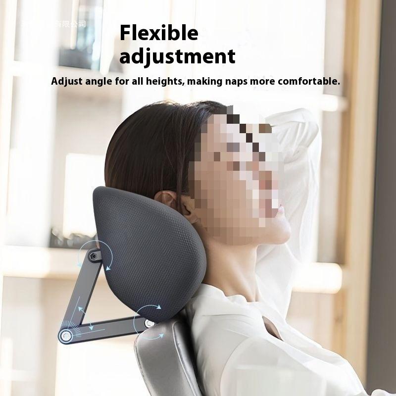 Chair headrest office computer chair headrest adjustable seat back raised head support sleeping pillow no punching waist pillow