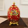 Automatic Push-type Toothpick Box Plastic Enameled Castle Toothpick Organizer Holder Dresser Desktop Decoration Unique Gift