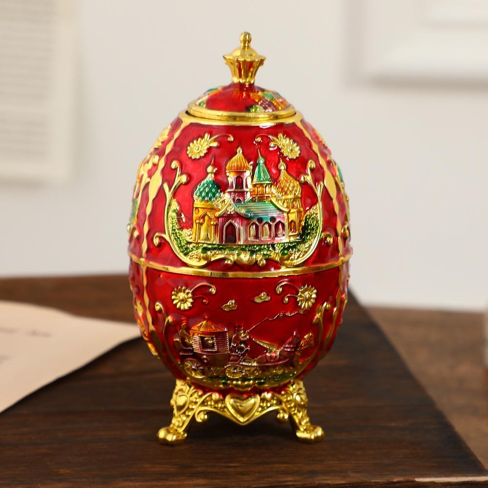Automatic Push-type Toothpick Box Plastic Enameled Castle Toothpick Organizer Holder Dresser Desktop Decoration Unique Gift