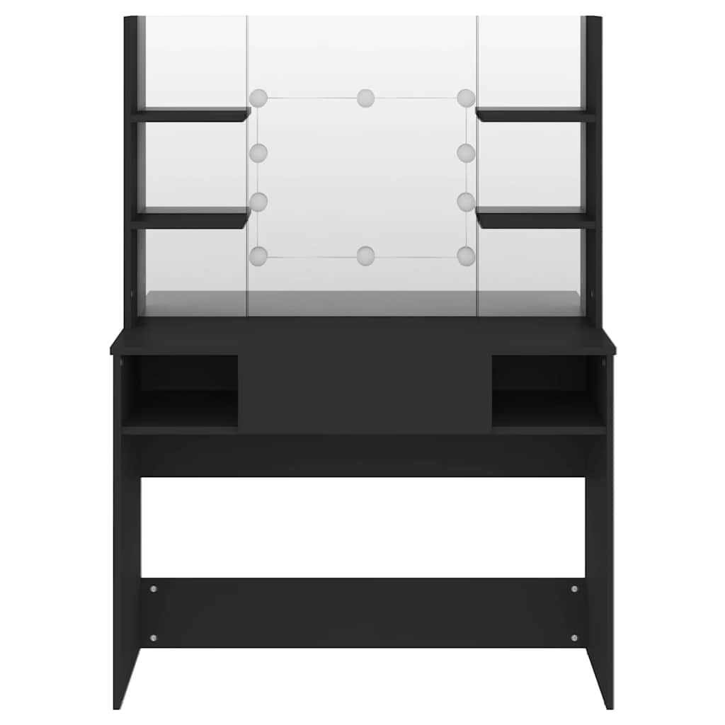 Vidaxl Stolik Do Makijażu Z Led 100X40X135 Cm, Mdf, Czarny