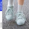 Niebieskie buty na deskę damskie 2025 wiosna i lato nowe buty typu bread niszowe wszechstronne na grubej podeszwie podwyższające casualowe białe buty