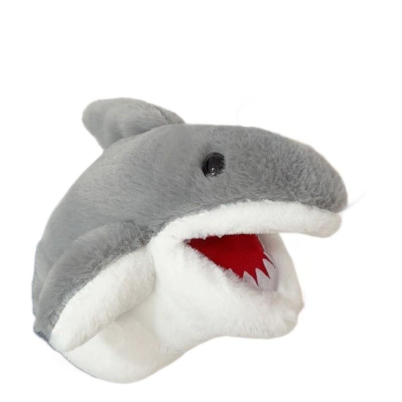 Opening Mouth Shark Hand Puppet Plush Toy Glove Interactive Doll Marine Creature