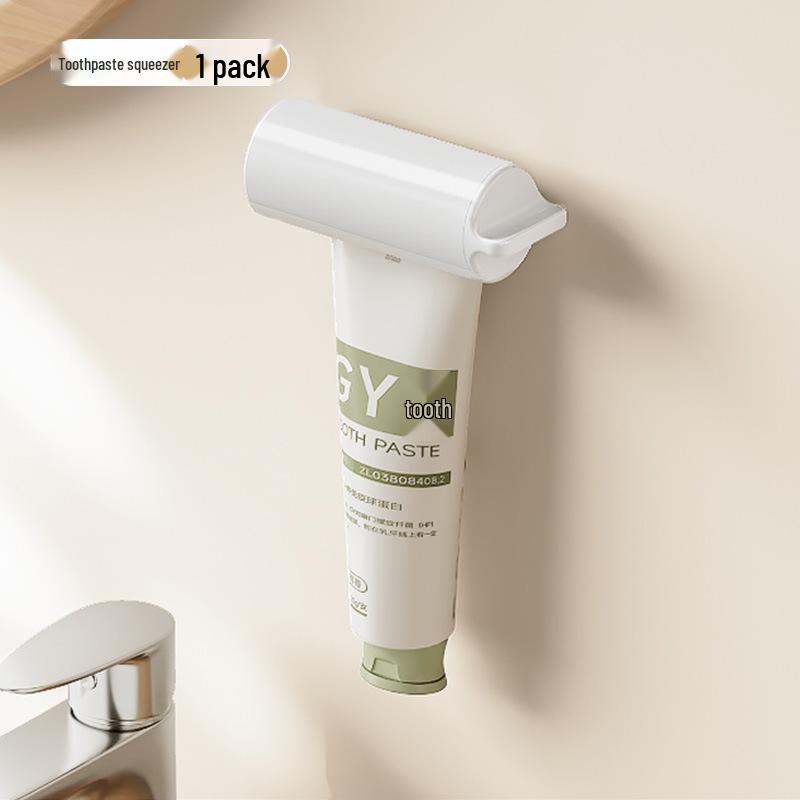 Punch-Free Wall-Mounted Toothbrush and Gargle Cup Holder