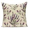 Decorative Throw Pillows Case Purple Plant Flower Lavender Polyester Pillow Cushion Cover For Living Room Sofa Car Home Decor